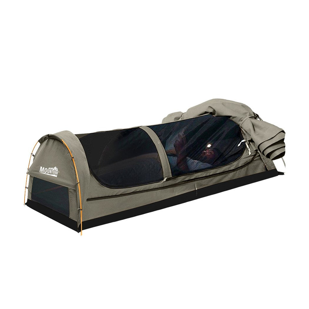 Mountview King Single Swag Camping Swags Canvas Dome Tent Hiking