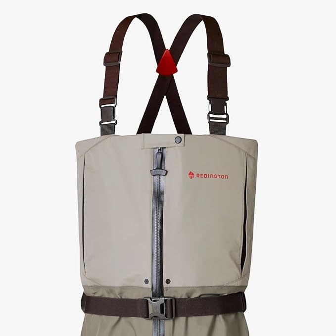 Redington Mens Escape Zip Up Waders - Chest-High Fly Fishing Waders - Waterproof Wader for Men - Boulder/Slate - Medium