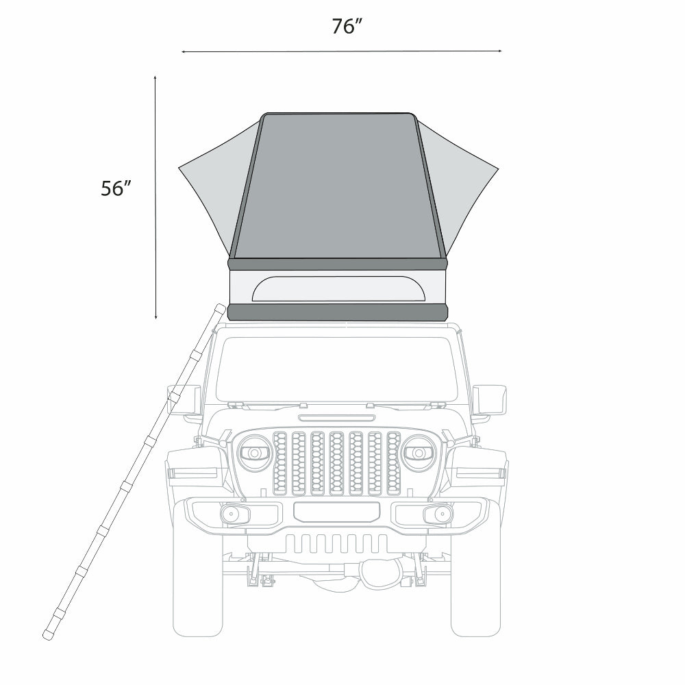 ÖVRLNDR 2P ROOF TOP TENT (Black)