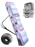 AUROTIER 10mm Padded Skis Snowboard Bag with Wheels