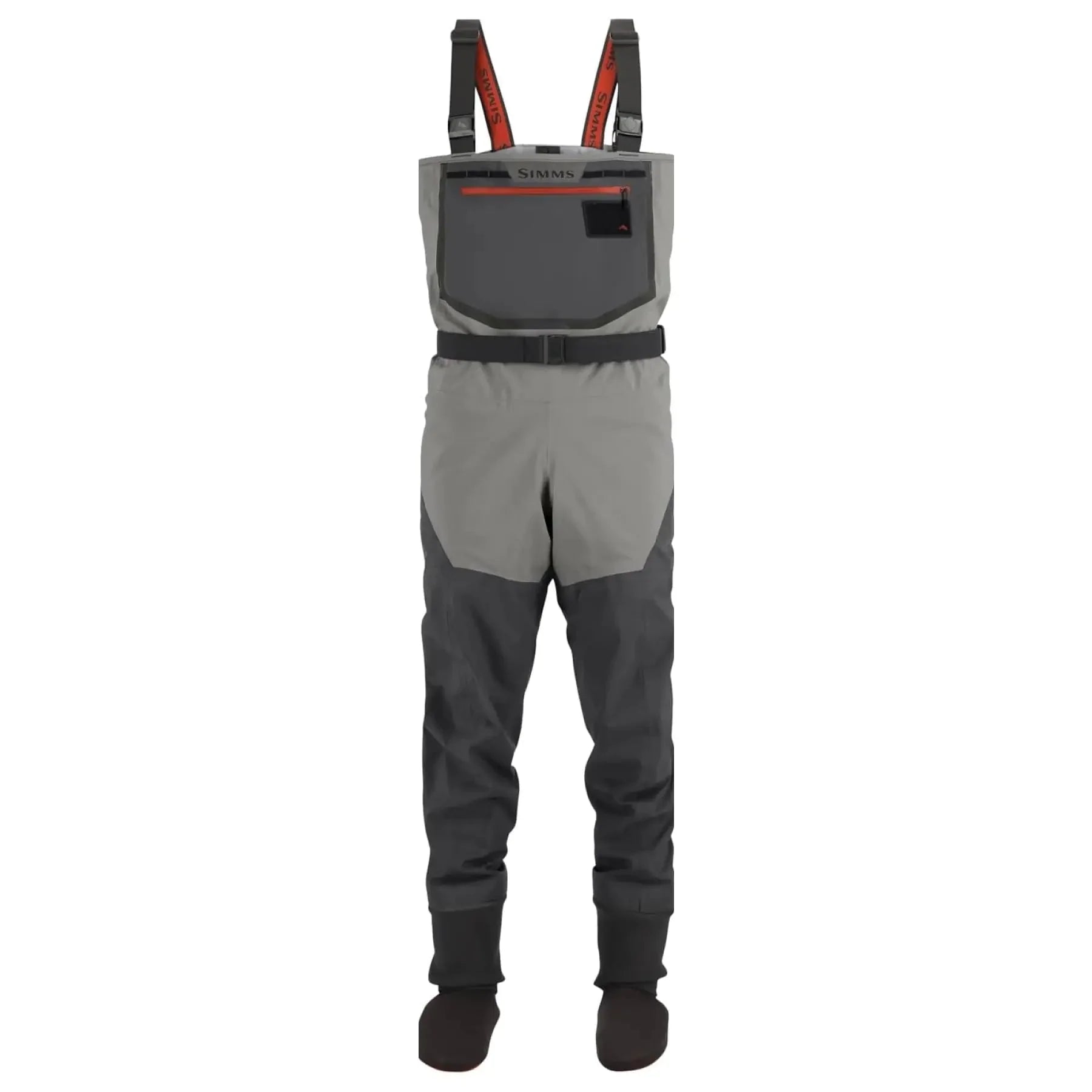 Simms Mens Freestone Stockingfoot Chest-High Fishing Waders - Durable Breathable Performance-Driven Waterproof Waders Smoke (Large 9-11 Foot)