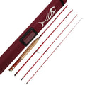 Aventik Whisperer Fly Fishing Rod 4 Pieces 6FT 0/1/2/3wt 7FT 3/4wt 24T Corbon Fiber Fast Action Super Compact Freshwater Ultra Light Fly Rod with Cordura Rod Tube (76 LW3/4)