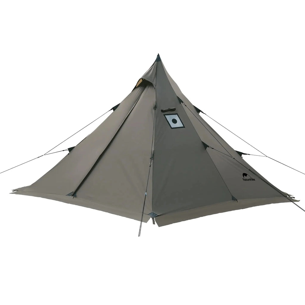Naturehike Ranch Fire Teepee Tent with Mesh Inner Tent 4 Season Hot Tent with Stove Jack Windproof Waterproof Cold Weather Winter Tent Hot Tents for Camping